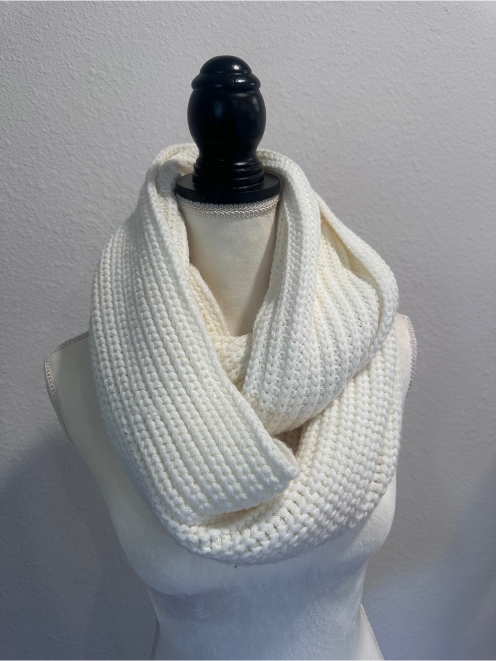 J. Crew Cream Knit Infinity Scarf